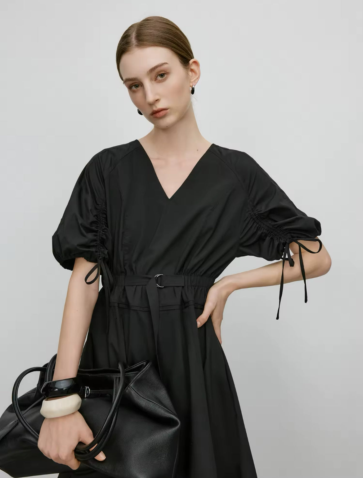 Luxe Flow Dress (Black)