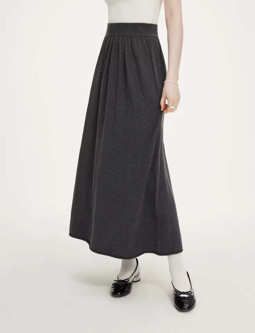 Wool knitted skirt