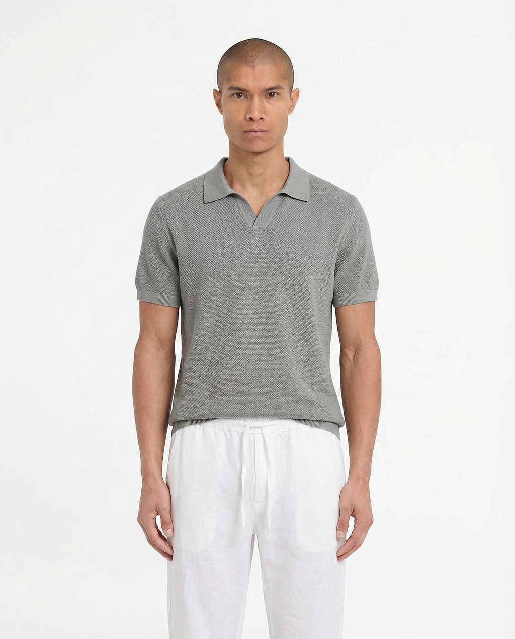 Harbor Wool Polo (Grey)