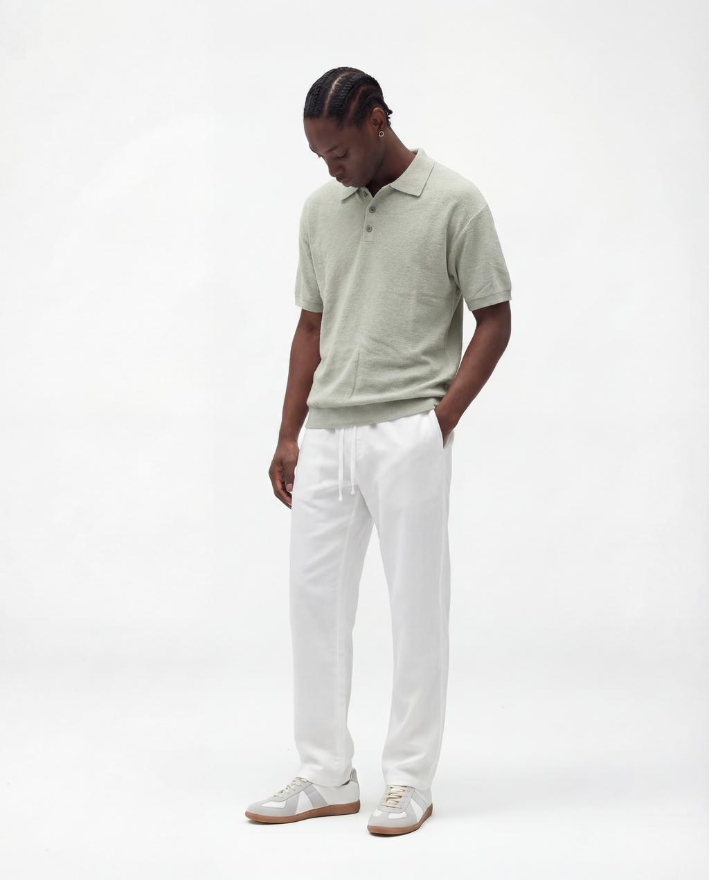 Knitted Polo (Mint)