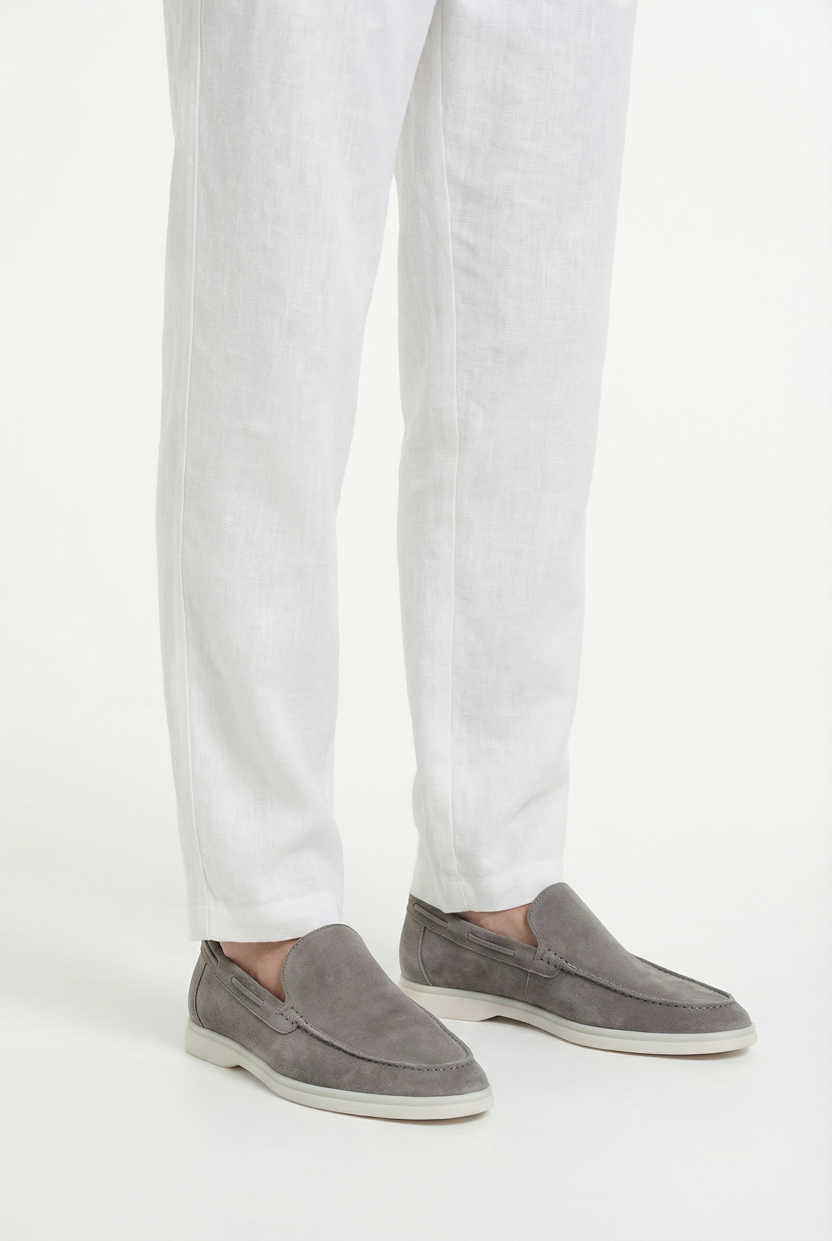 Suede Yacht Loafers (Greyish)
