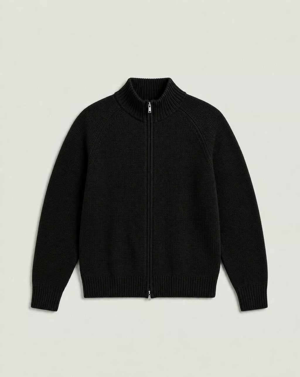 Knitted Zip-up Cardigan