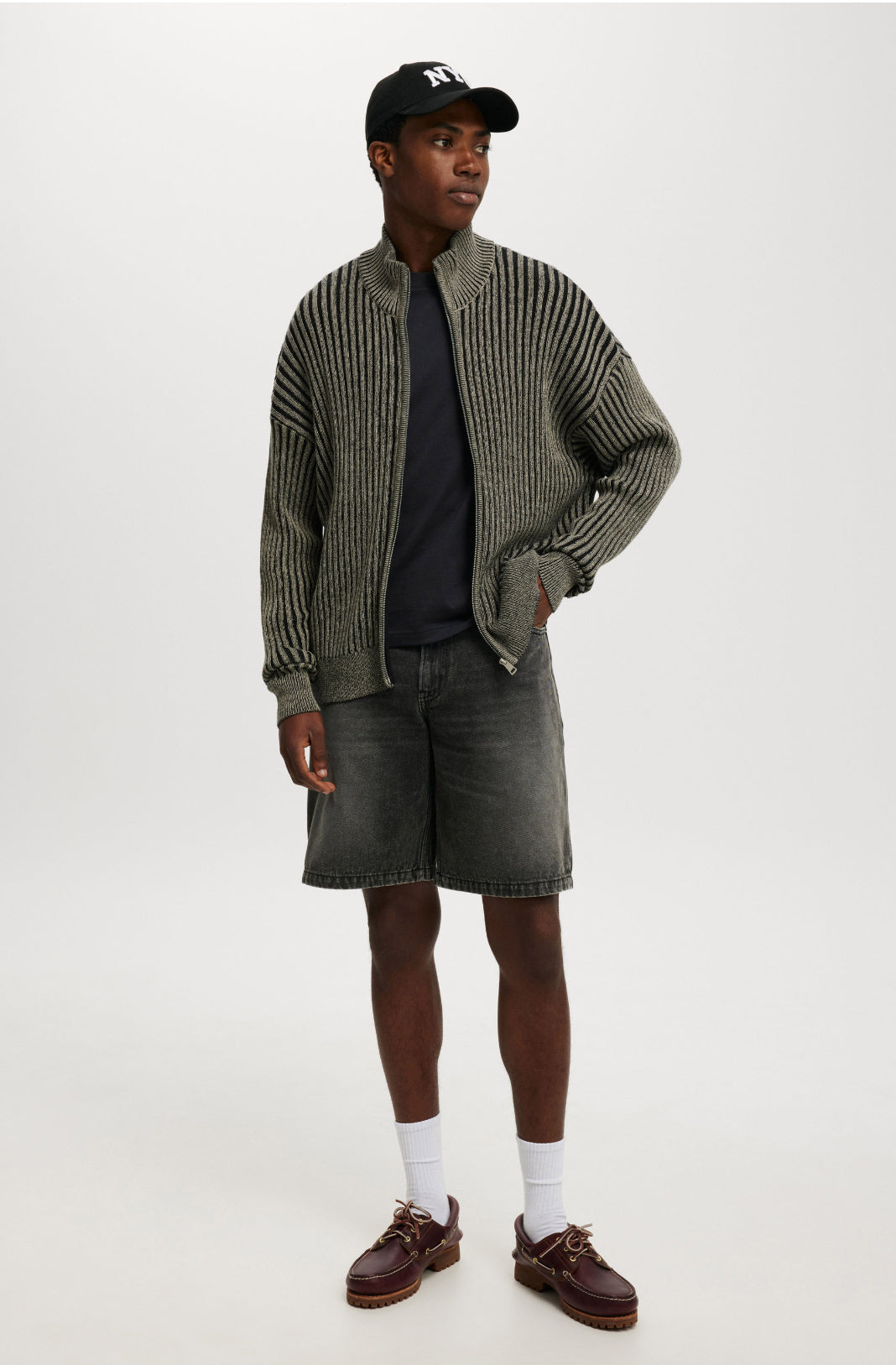 Washed Denim Shorts