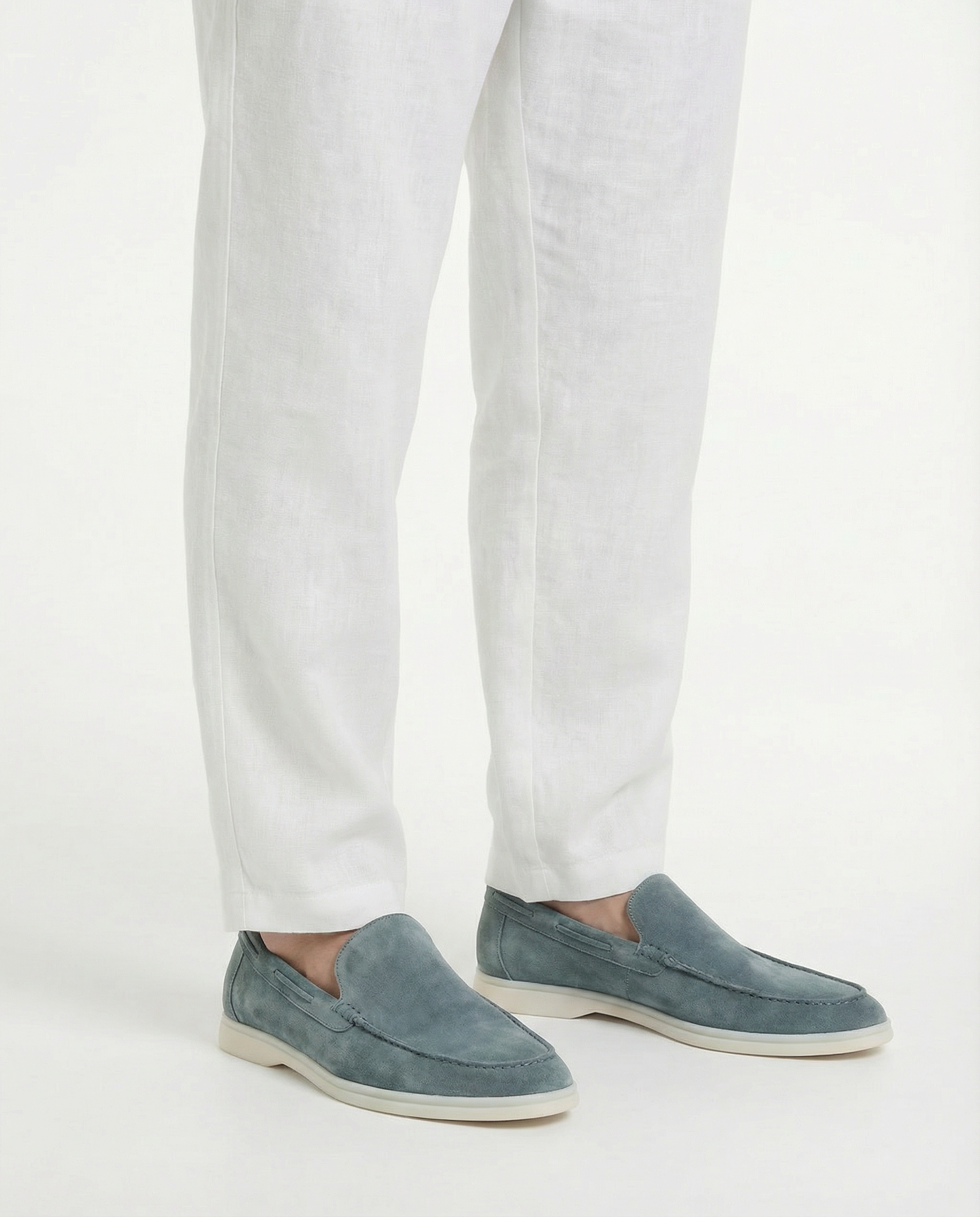 Suede Yacht Loafers (Lake Blue)