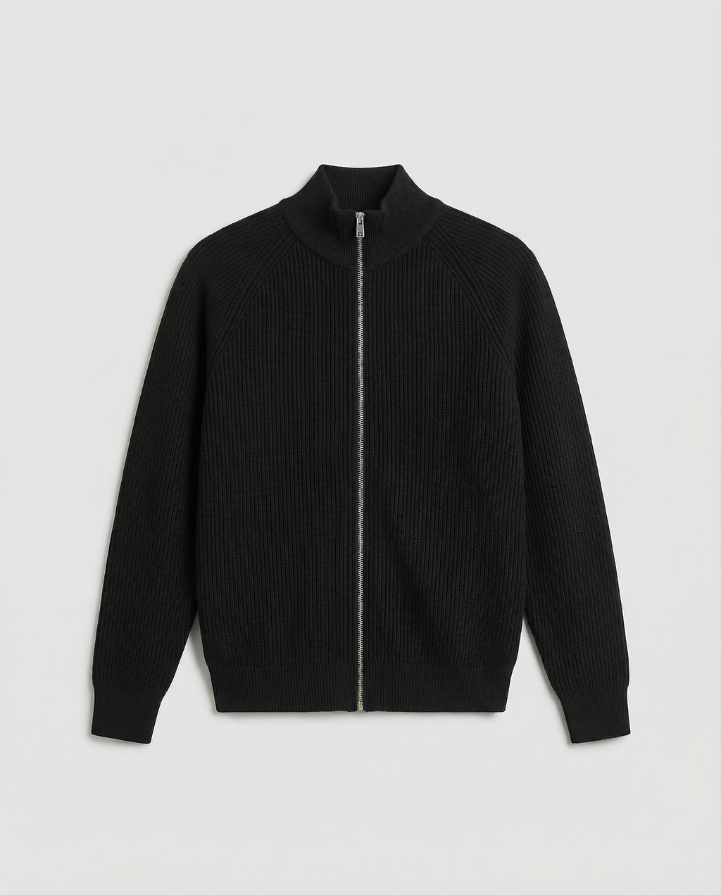 Wool Knit Zipper (Black)