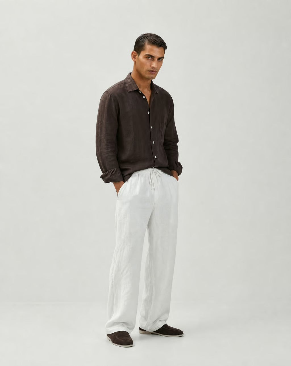 Linen Shirt v2 (Brown)