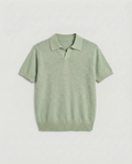Woven Knit Polo (Mint)