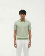 Woven Knit Polo (Mint)