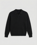 Langarmpolo (schwarz)