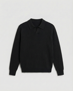 Langarmpolo (schwarz)