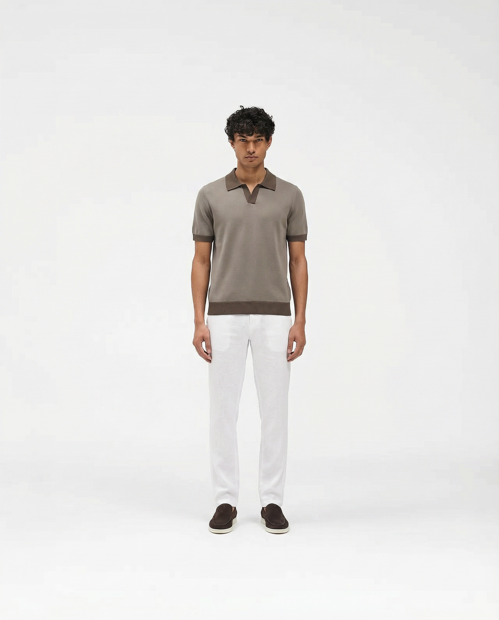 Contrast Polo (Mocha Espresso)
