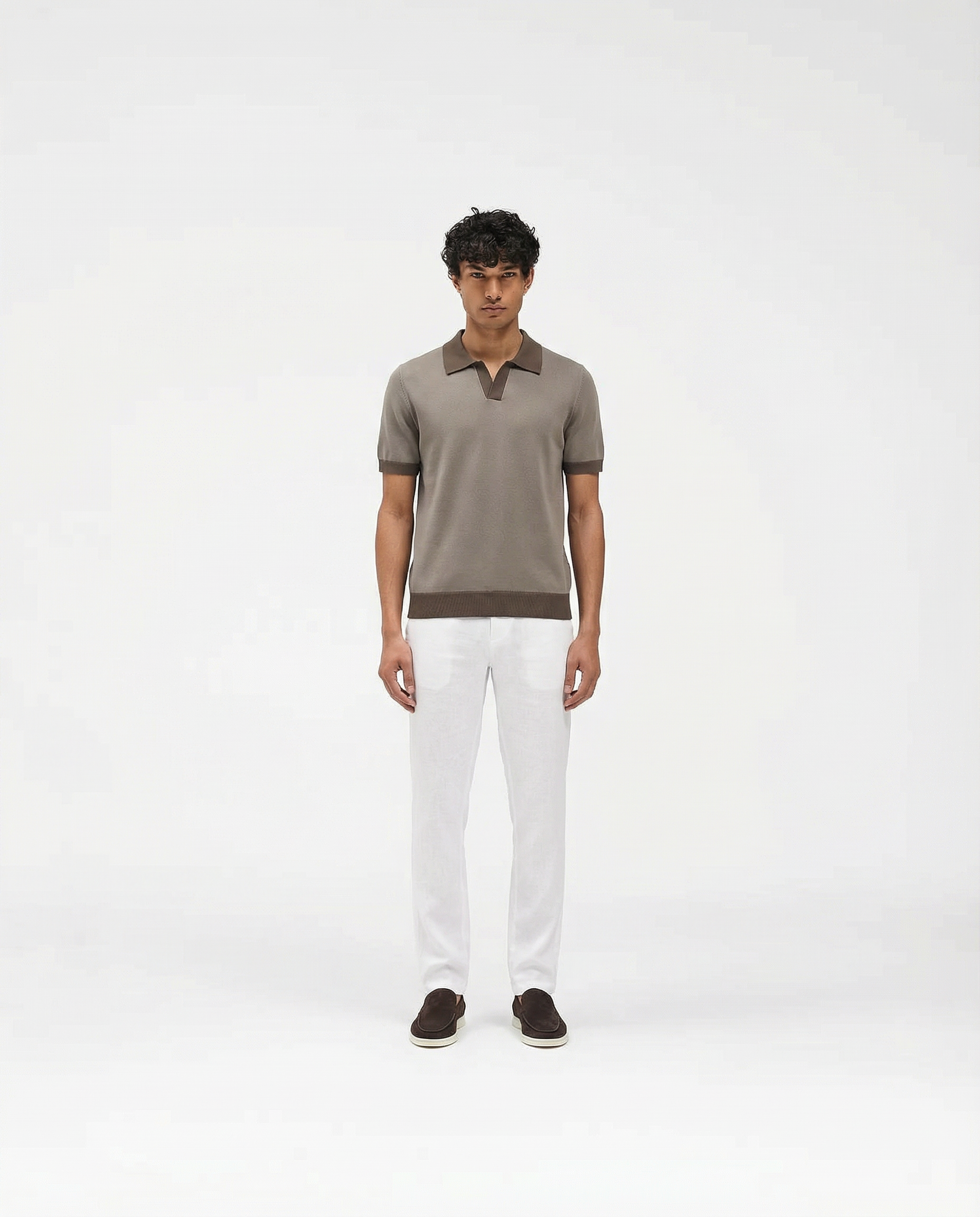 Contrast Polo (Mocha Espresso)