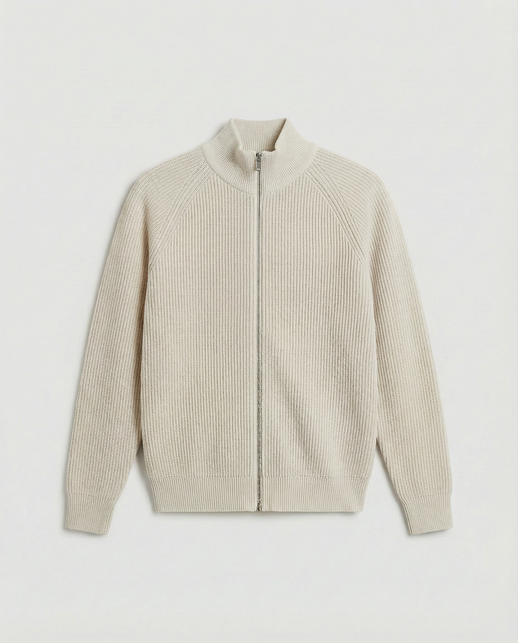 Wool Knit Zipper (Beige)