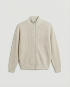 Wool Knit Zipper (Beige)