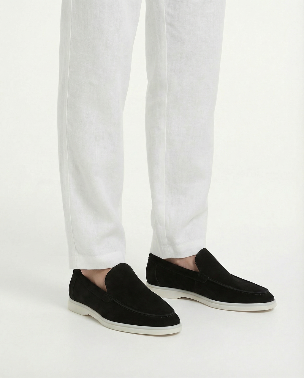 Suede Yacht Loafers (Black)