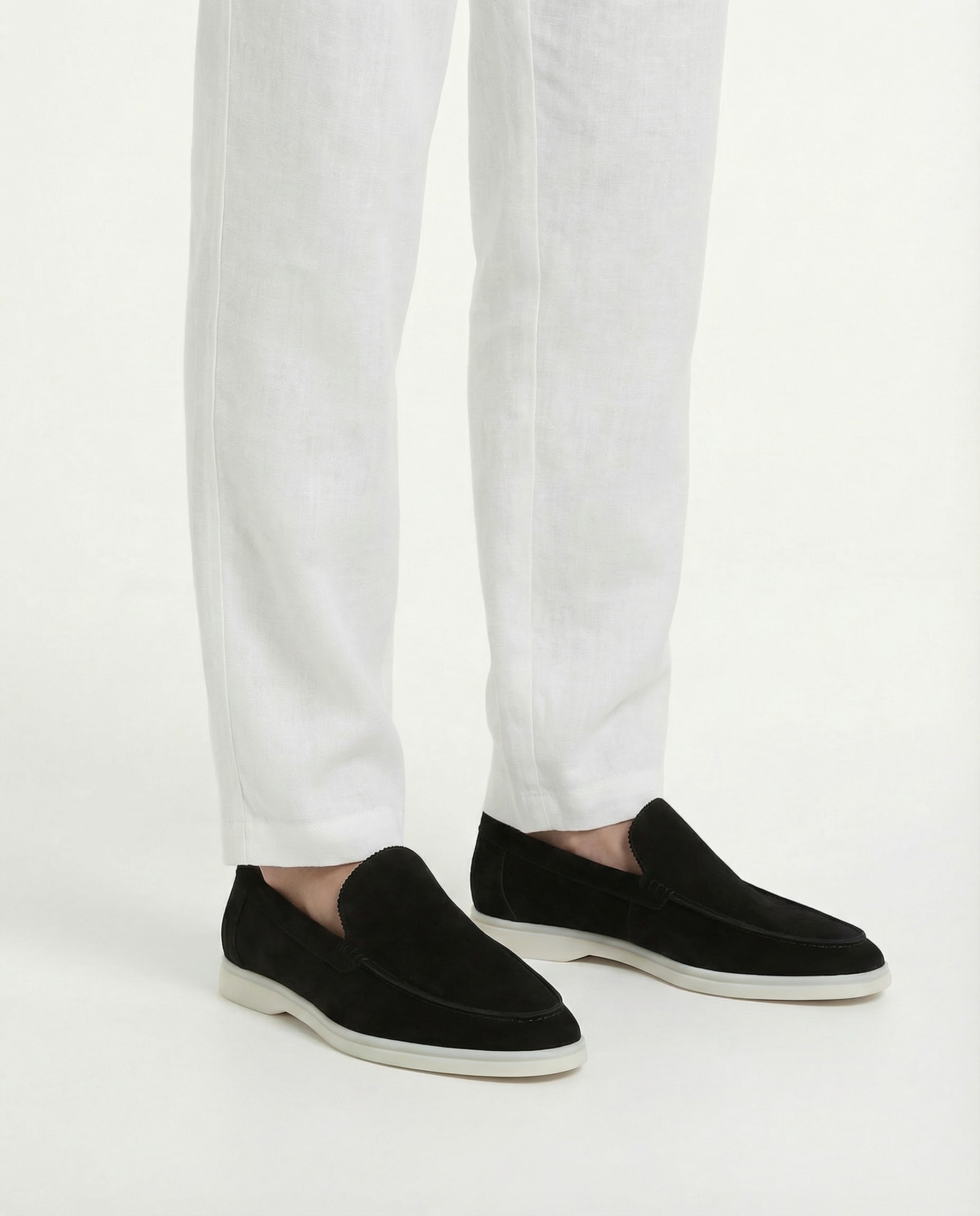 Suede Yacht Loafers (Black)