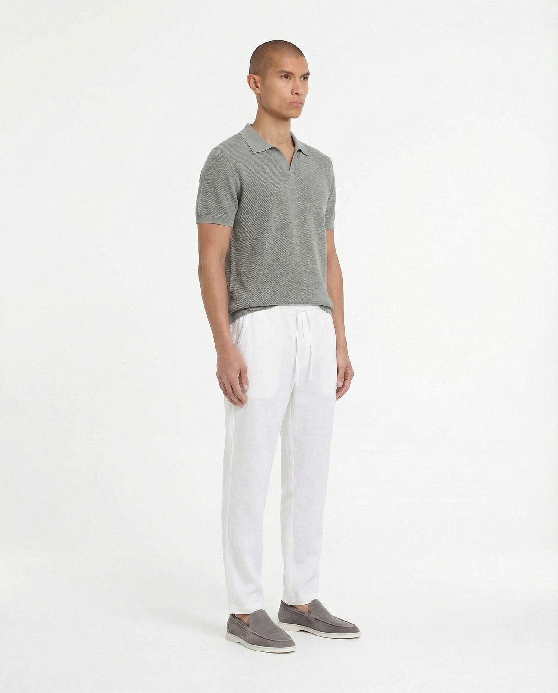 Harbor Wool Polo (Grey)