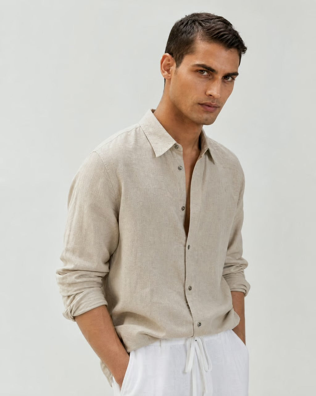 Linen Shirt (Cream)