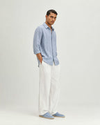 Premium Linen Shirt (Baby Blue)