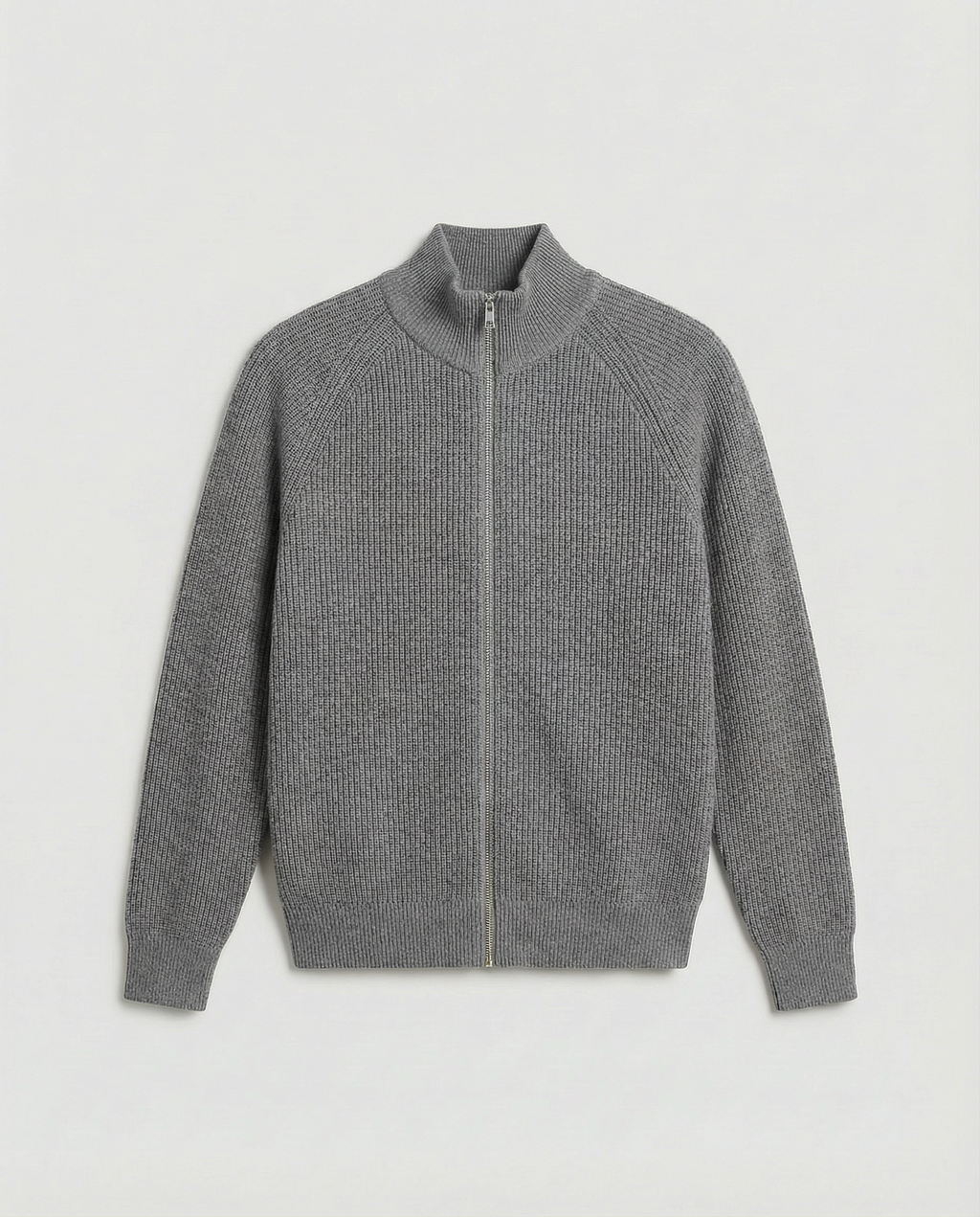 Wool Knit Zipper (Grey)