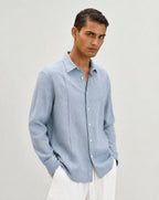 Premium Linen Shirt (Baby Blue)