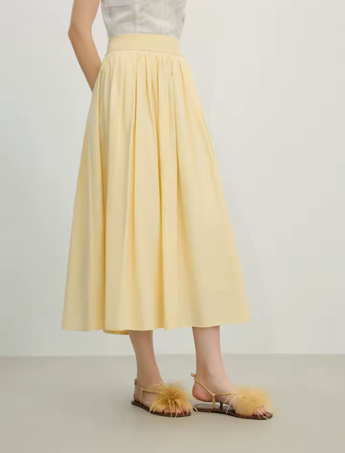 Classic Flow Skirt (Butter Yellow)