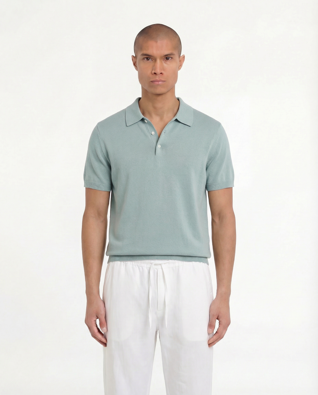 Knobbed Luxury Polo (Blue)