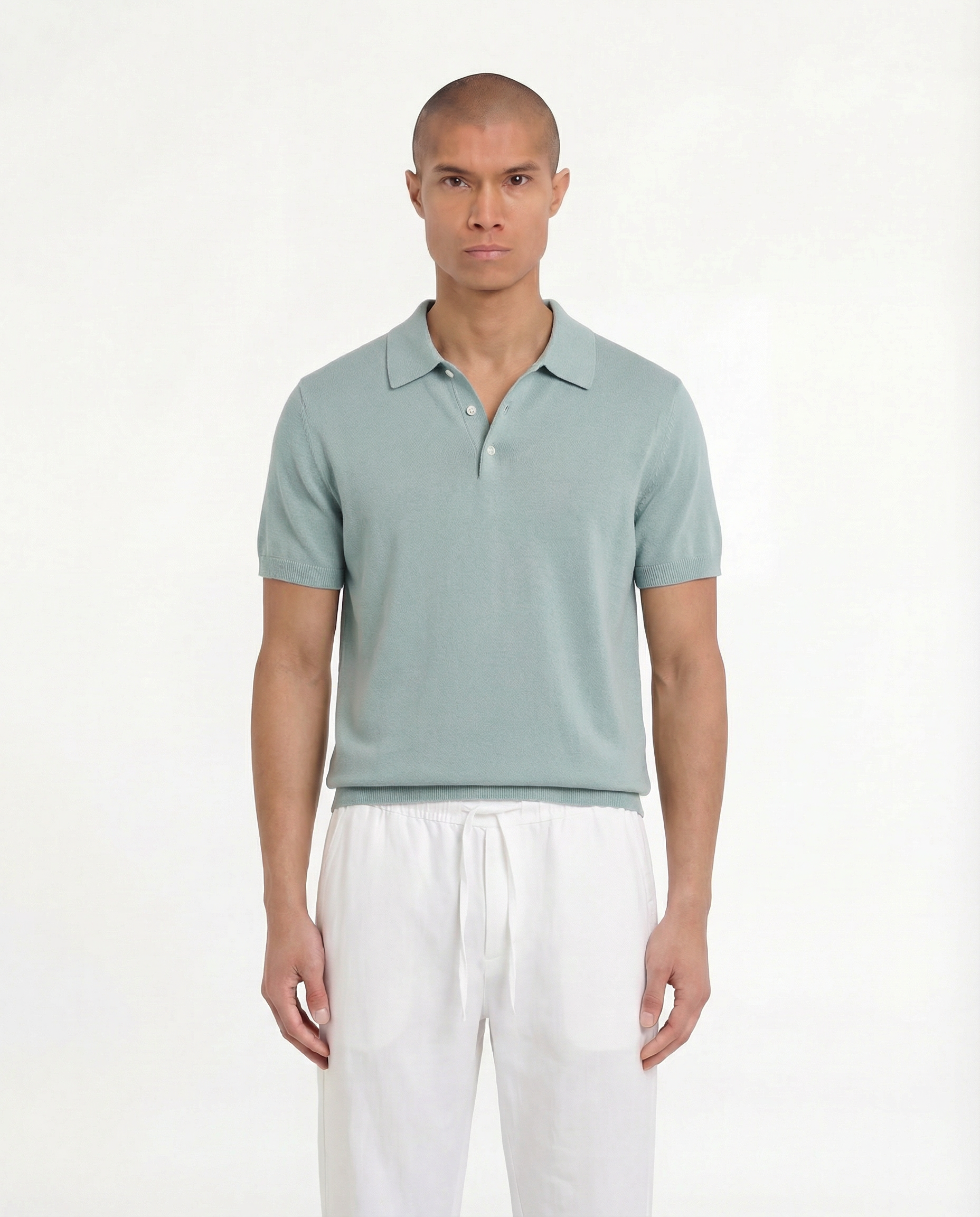 Knobbed Luxury Polo (Blue)