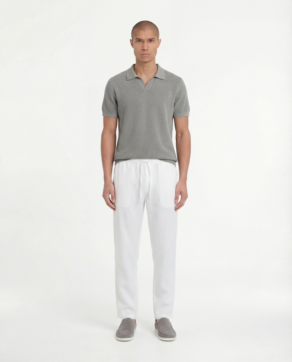 Harbor Wool Polo (Grey)
