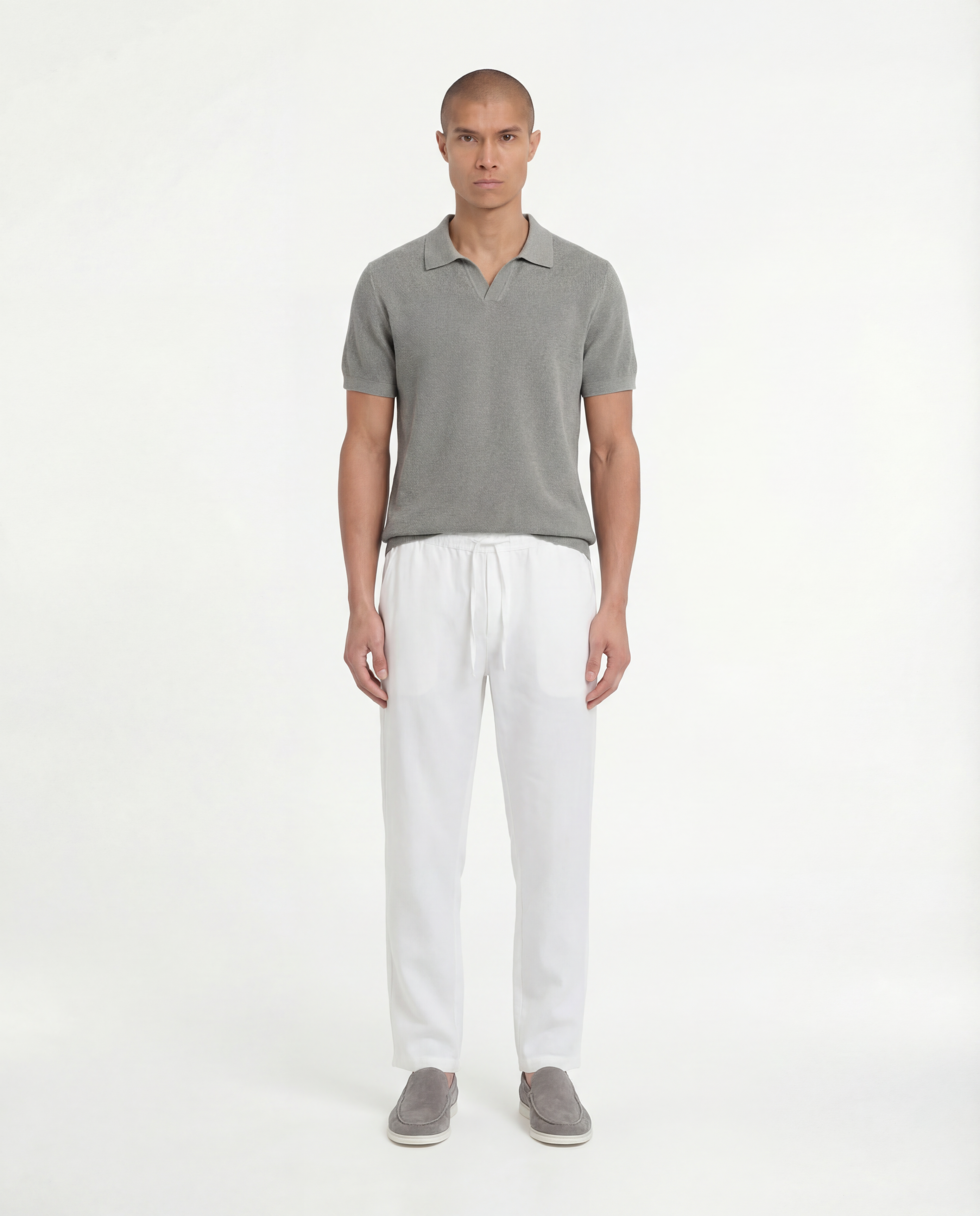 Harbor Wool Polo (Grey)