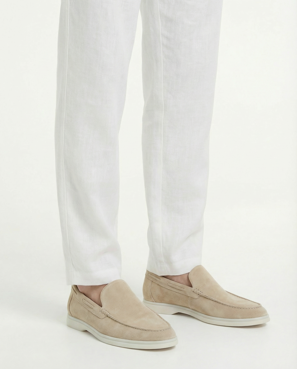 Suede Yacht Loafers (Beige)