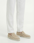 Suede Yacht Loafers (Beige)