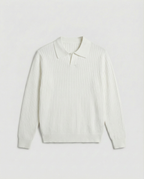 Langarm Polo (weiß)