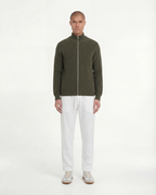 Wool Knit Zipper (Olive Green)