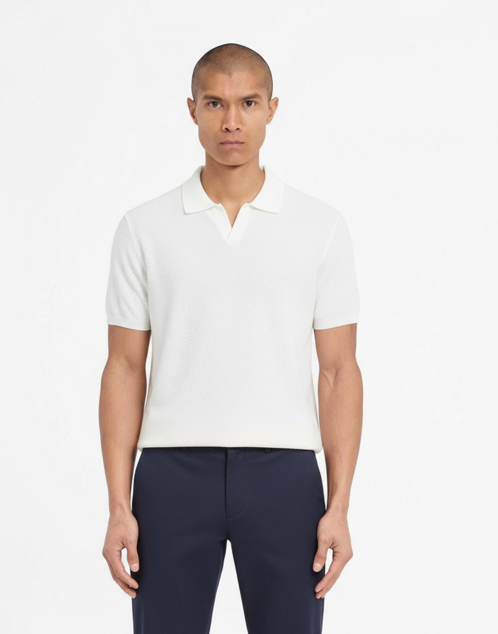 Harbor Wool Polo (White)