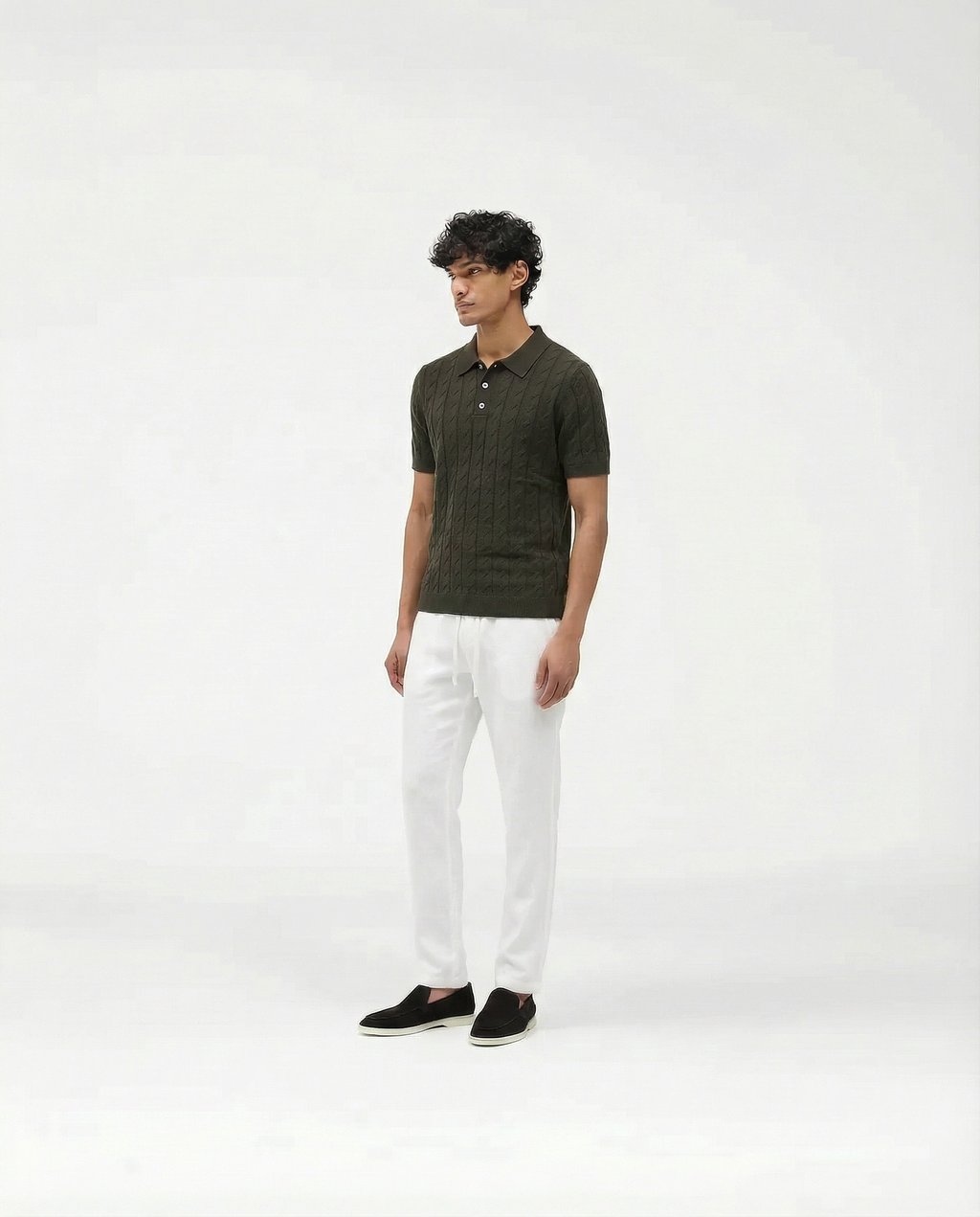 Patterned Polo 2.0 (Moss Green)