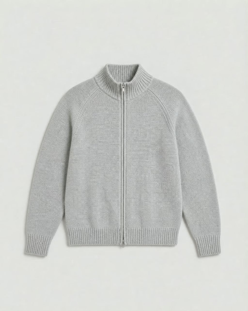 Knitted Zip-up Cardigan