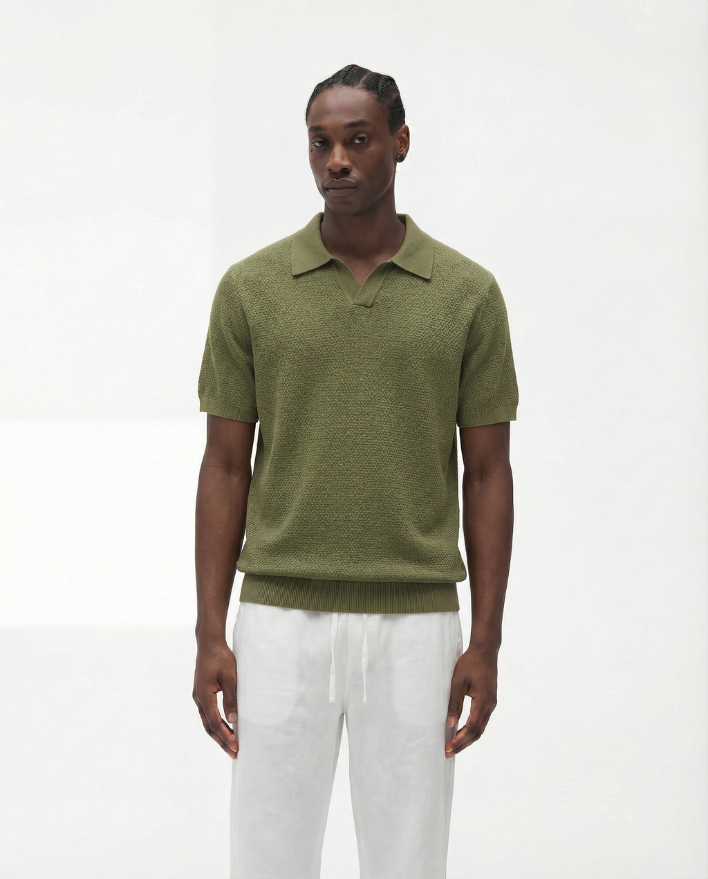Harbor Wool Polo (Green)