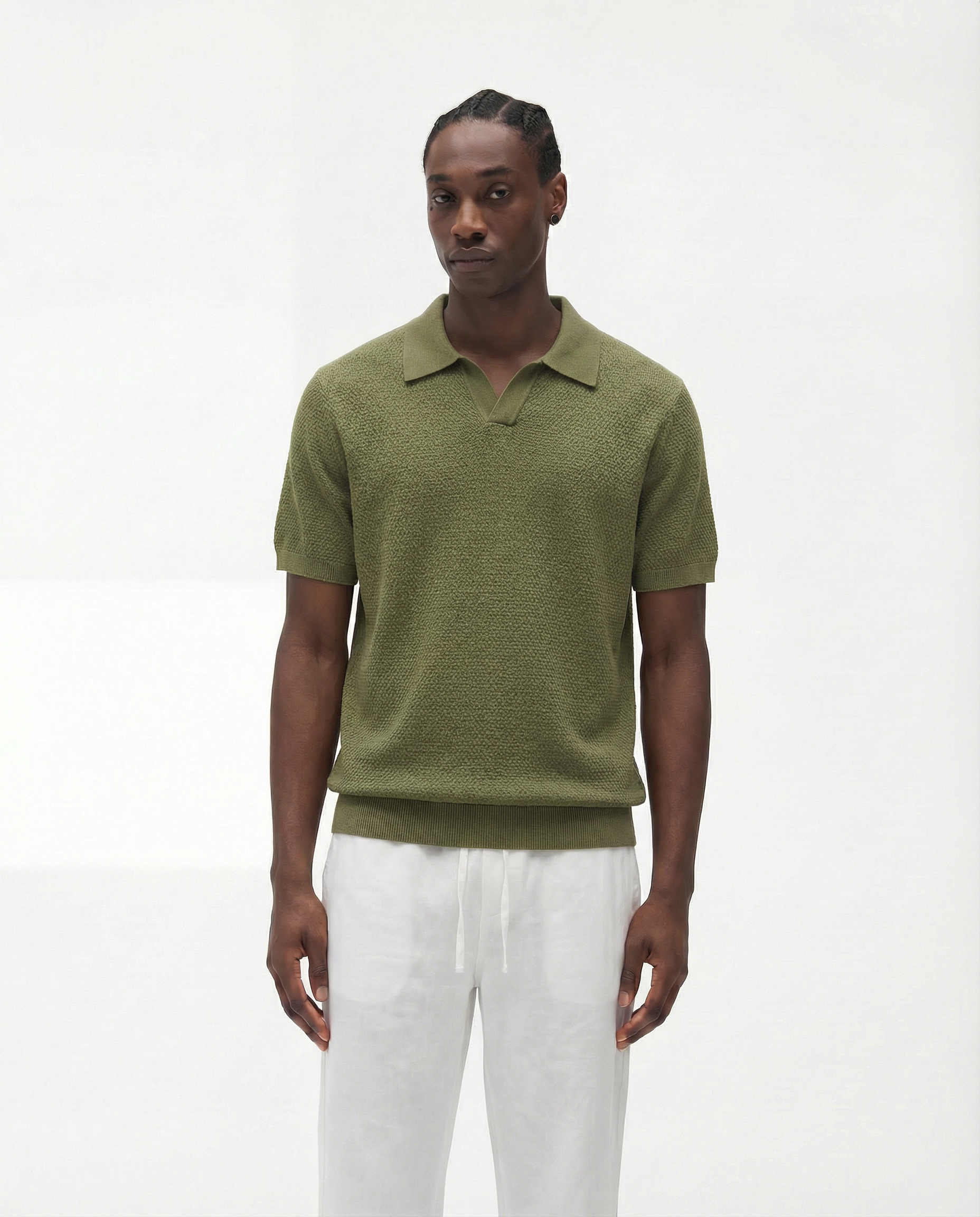 Harbor Wool Polo (Green)