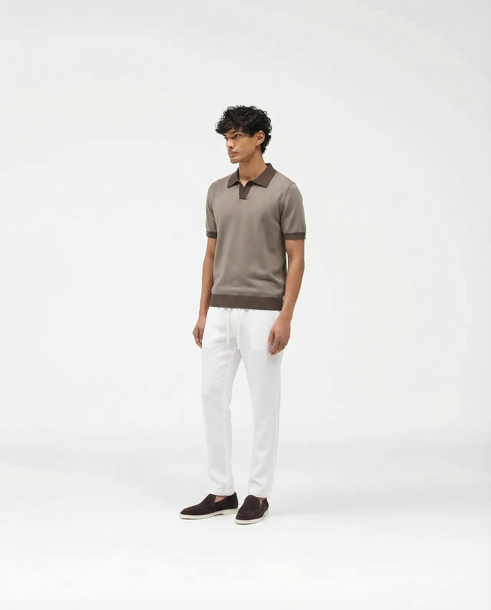 Contrast Polo (Mocha Espresso)