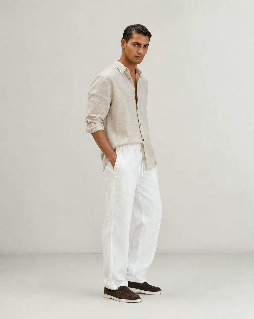 Linen Shirt (Cream)