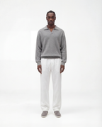 Knit Long Sleeve Polo (Grey)