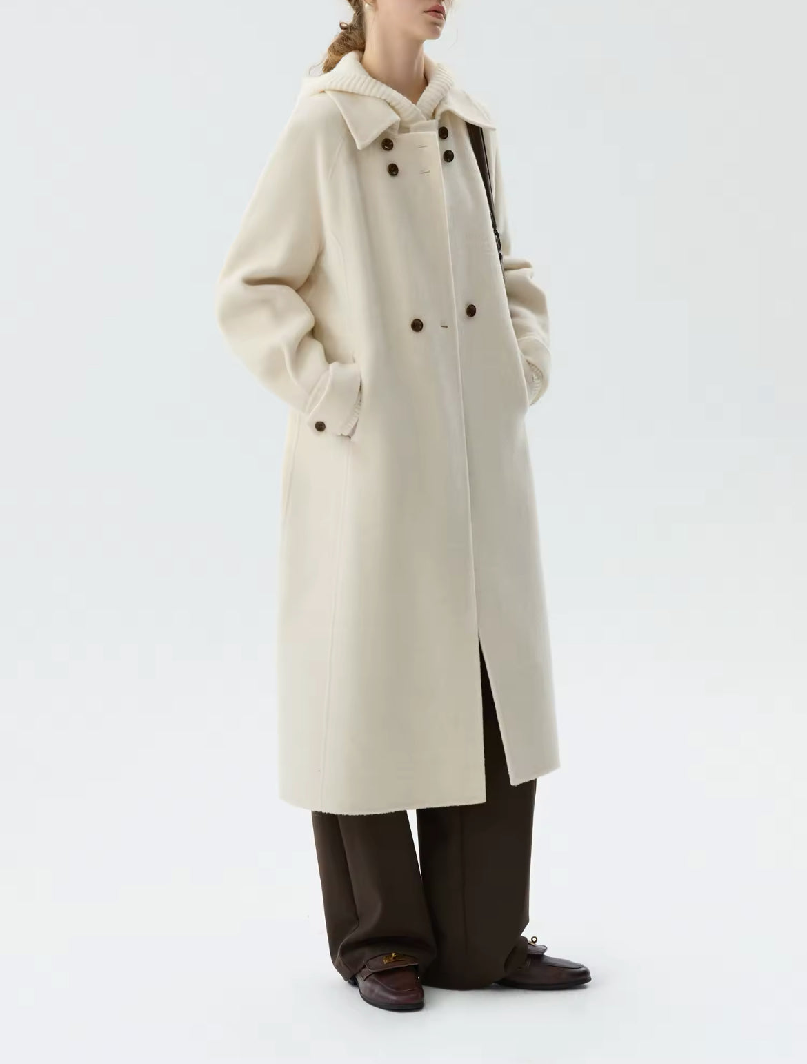 Wool trench coat