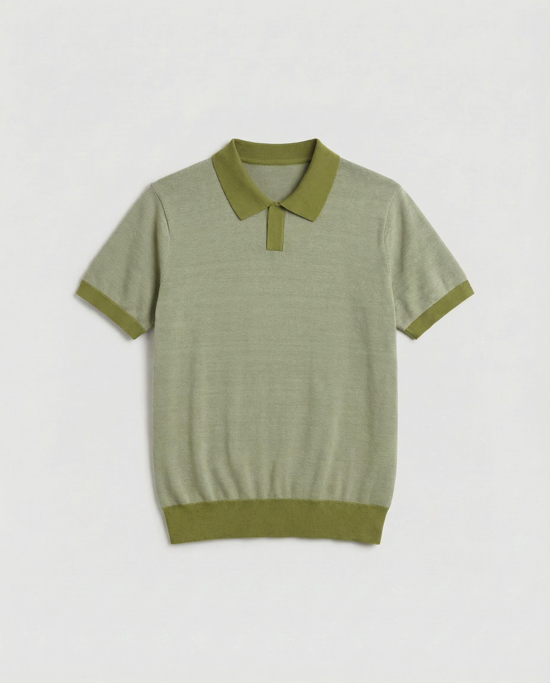 Contrast Polo (Sage Olive)