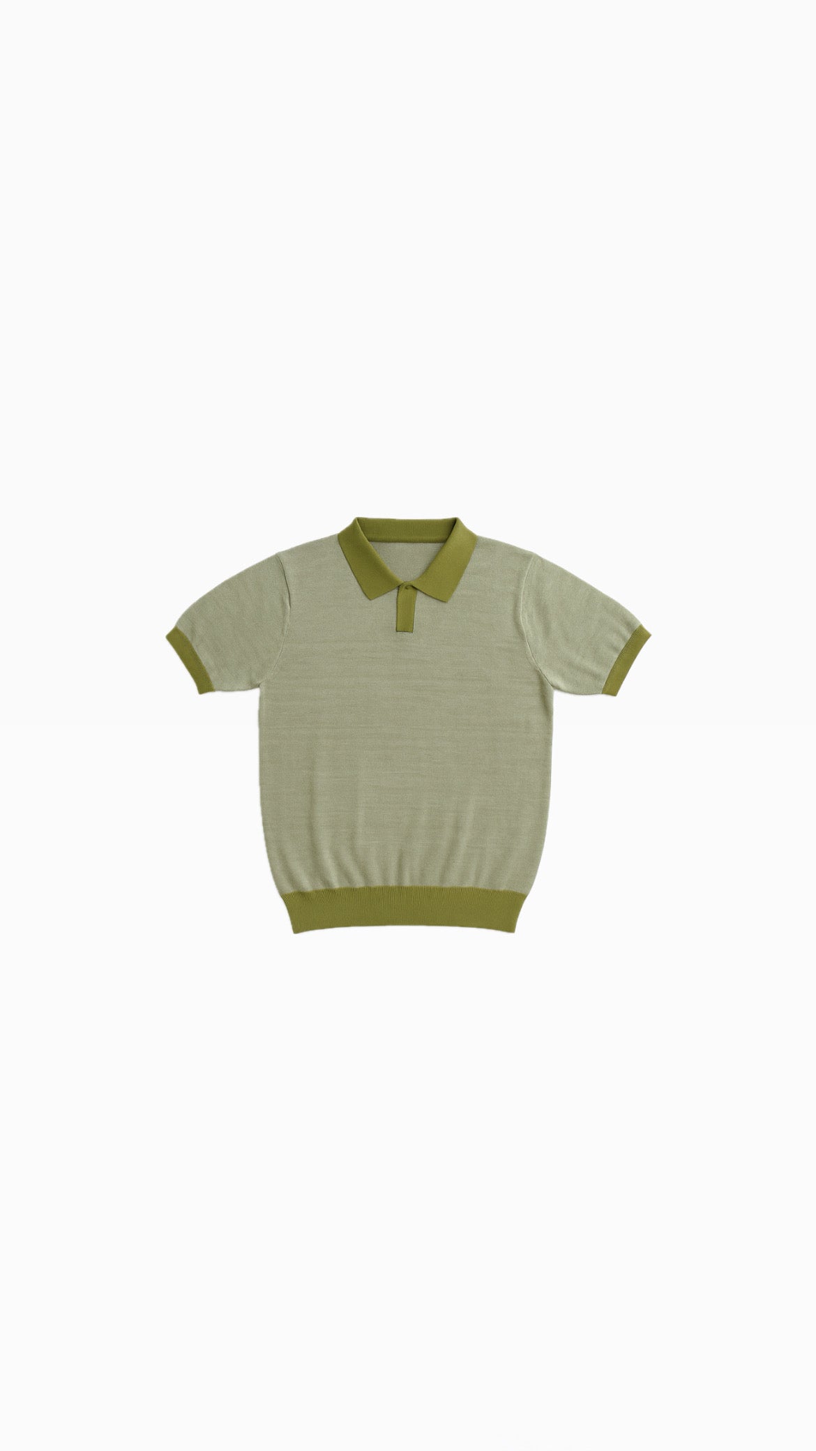 Contrast Polo (Sage Olive)
