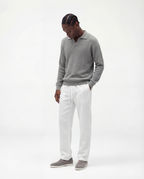 Knit Long Sleeve Polo (Grey)