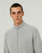 Knitted Zip-up Cardigan
