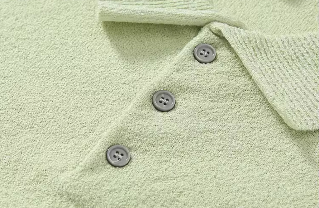 Knitted Polo (Mint)