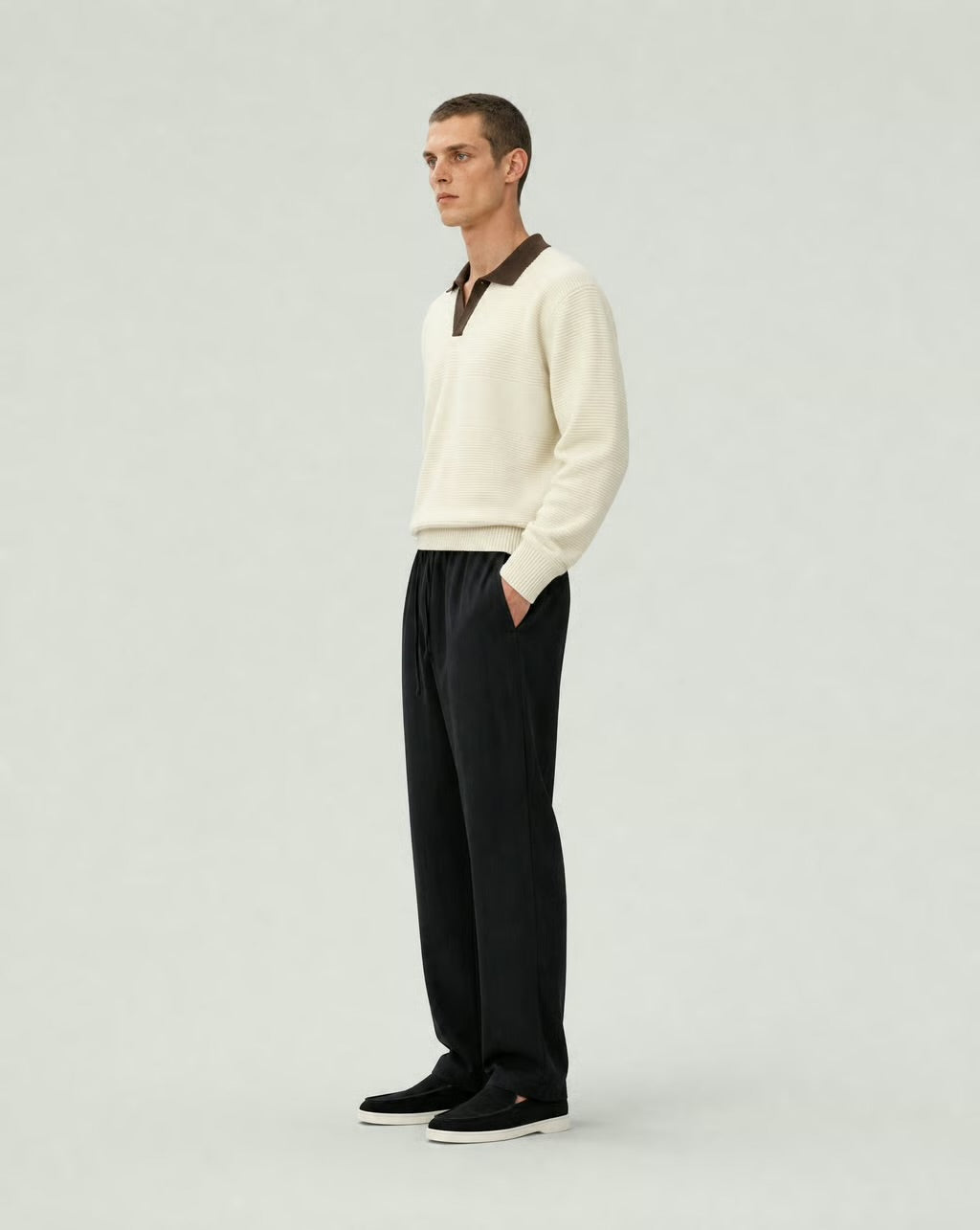 Knit Polo Sweater