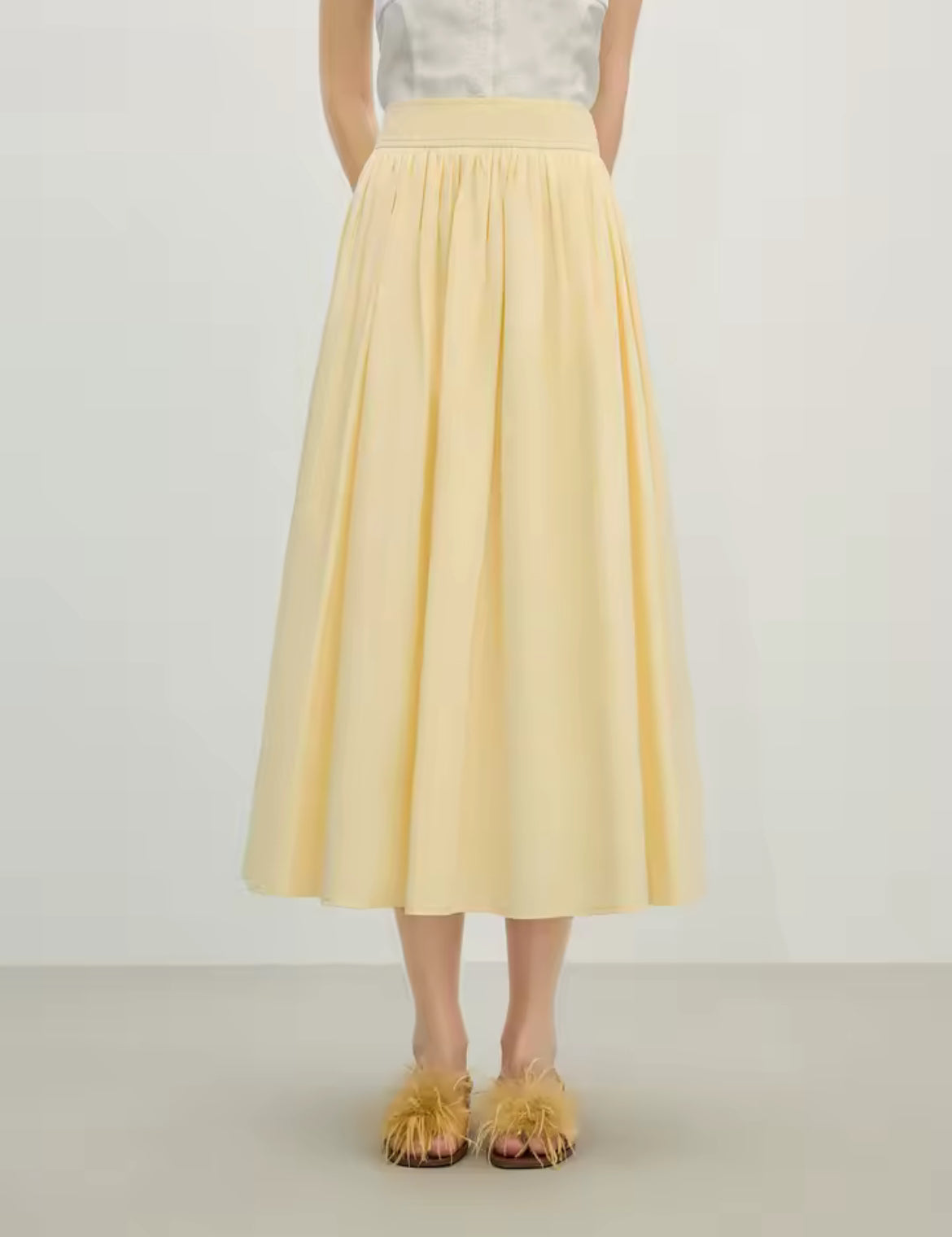 Classic Flow Skirt (Butter Yellow)